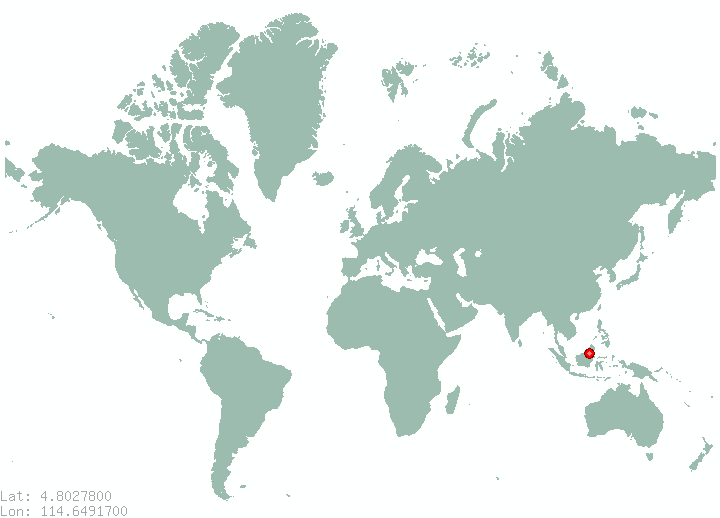 Tutong in world map